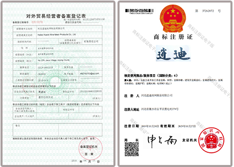 對外貿易經營許可證書